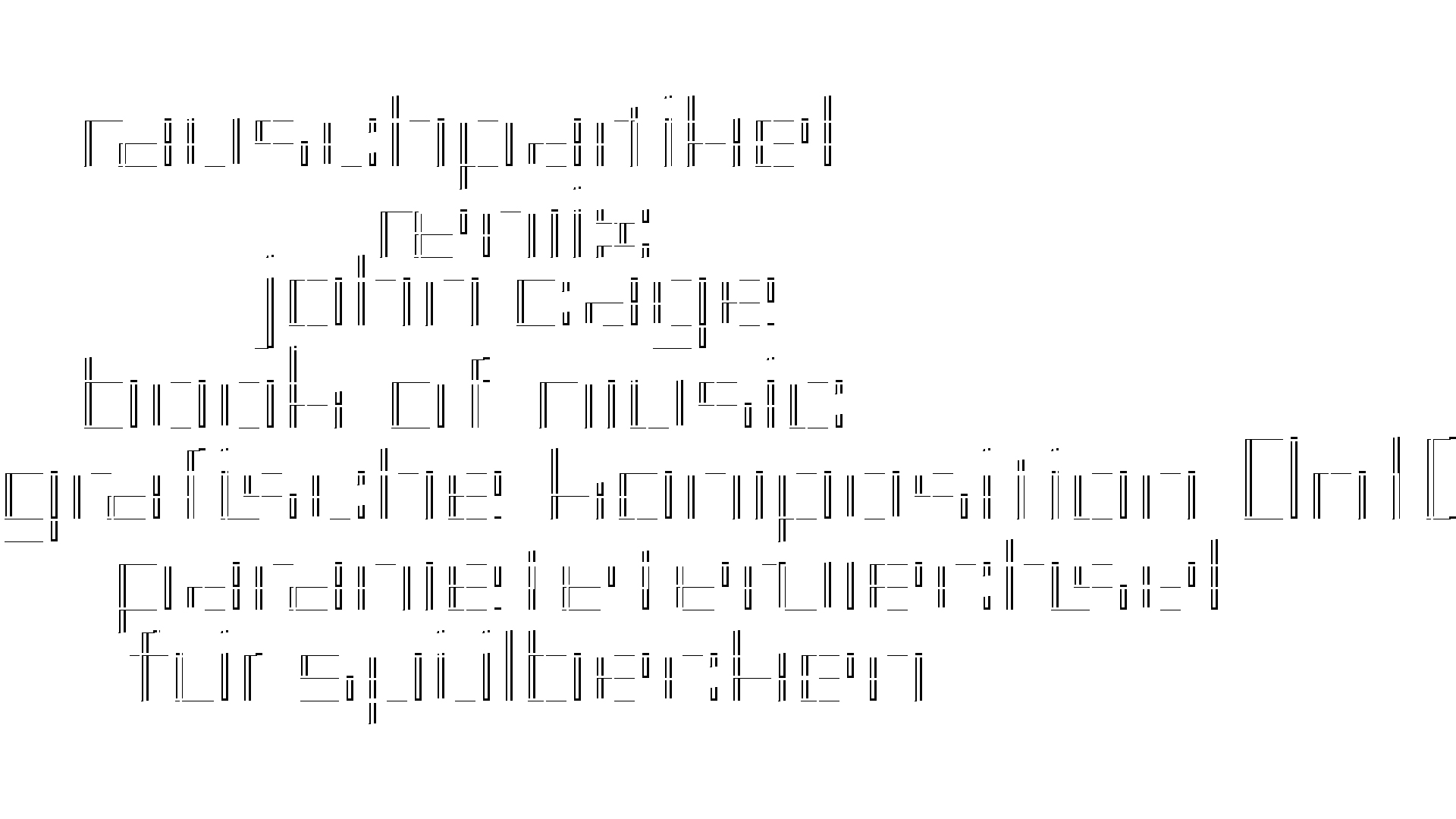 2021-02-02 Wasser in der Sple II, On-Off mit Parameterwechsel (Remix John Cage 'Book Of Music') (Komposition, Remix, Recording, Foto)